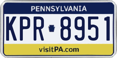PA license plate KPR8951