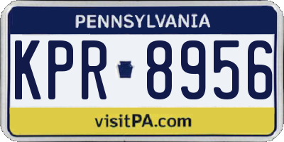 PA license plate KPR8956