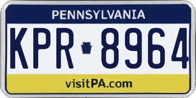 PA license plate KPR8964