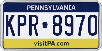 PA license plate KPR8970