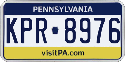 PA license plate KPR8976