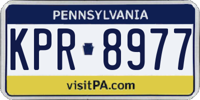 PA license plate KPR8977