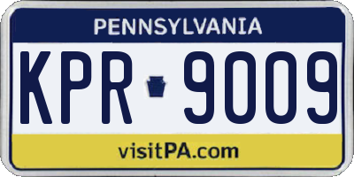 PA license plate KPR9009