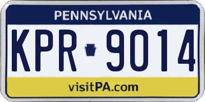 PA license plate KPR9014