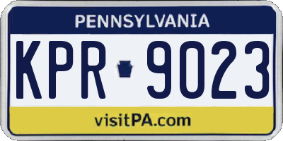 PA license plate KPR9023