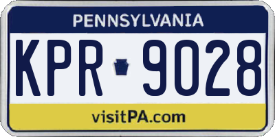 PA license plate KPR9028