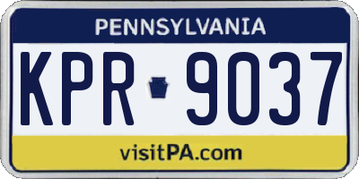 PA license plate KPR9037
