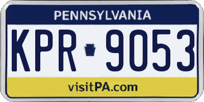 PA license plate KPR9053