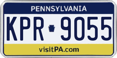 PA license plate KPR9055