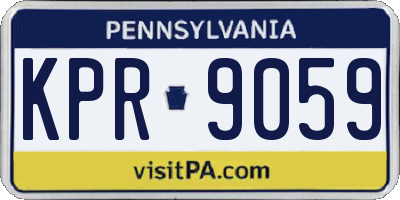 PA license plate KPR9059