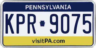 PA license plate KPR9075