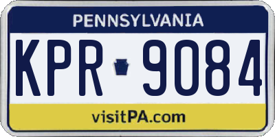 PA license plate KPR9084