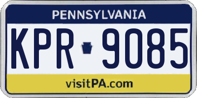 PA license plate KPR9085