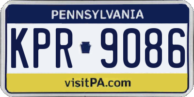 PA license plate KPR9086