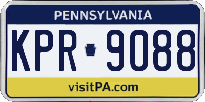 PA license plate KPR9088