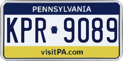 PA license plate KPR9089