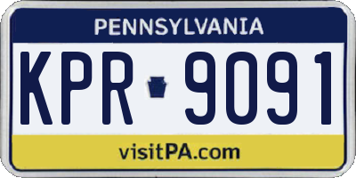 PA license plate KPR9091