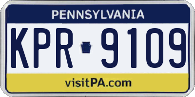 PA license plate KPR9109