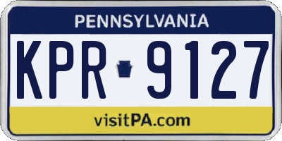 PA license plate KPR9127