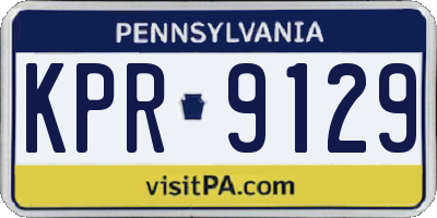 PA license plate KPR9129