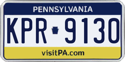 PA license plate KPR9130