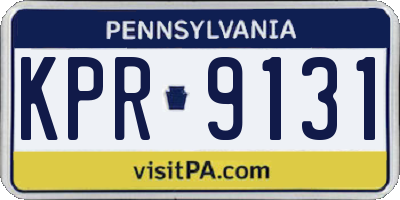 PA license plate KPR9131