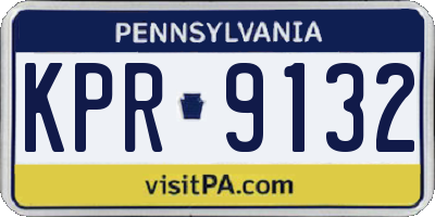 PA license plate KPR9132