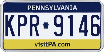 PA license plate KPR9146