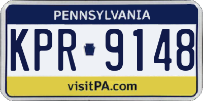 PA license plate KPR9148