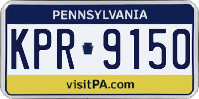PA license plate KPR9150