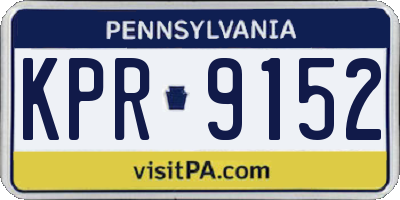 PA license plate KPR9152