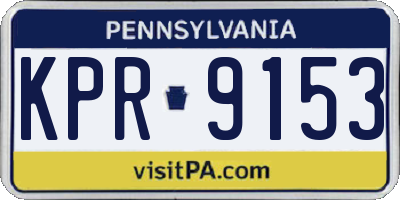 PA license plate KPR9153