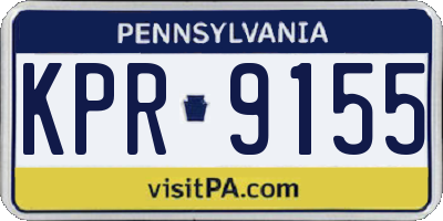 PA license plate KPR9155