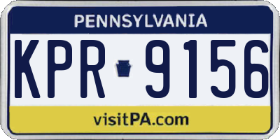 PA license plate KPR9156