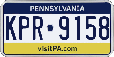 PA license plate KPR9158