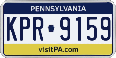 PA license plate KPR9159