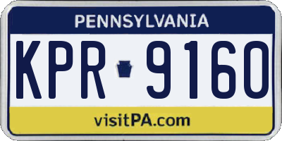 PA license plate KPR9160