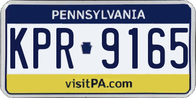PA license plate KPR9165
