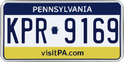 PA license plate KPR9169