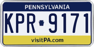 PA license plate KPR9171