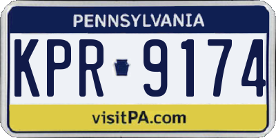 PA license plate KPR9174