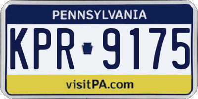 PA license plate KPR9175