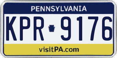 PA license plate KPR9176