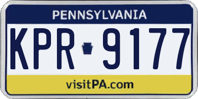 PA license plate KPR9177