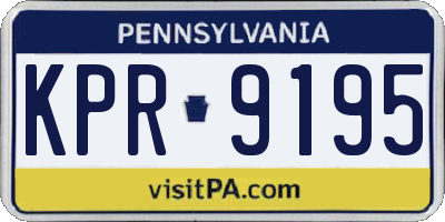 PA license plate KPR9195