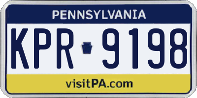 PA license plate KPR9198
