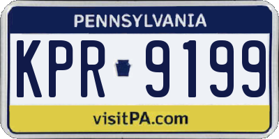PA license plate KPR9199