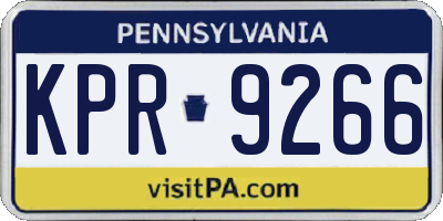 PA license plate KPR9266