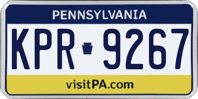 PA license plate KPR9267