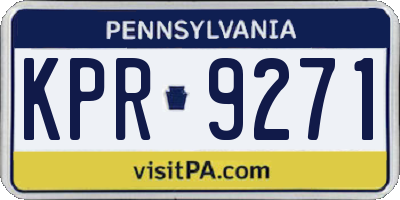 PA license plate KPR9271